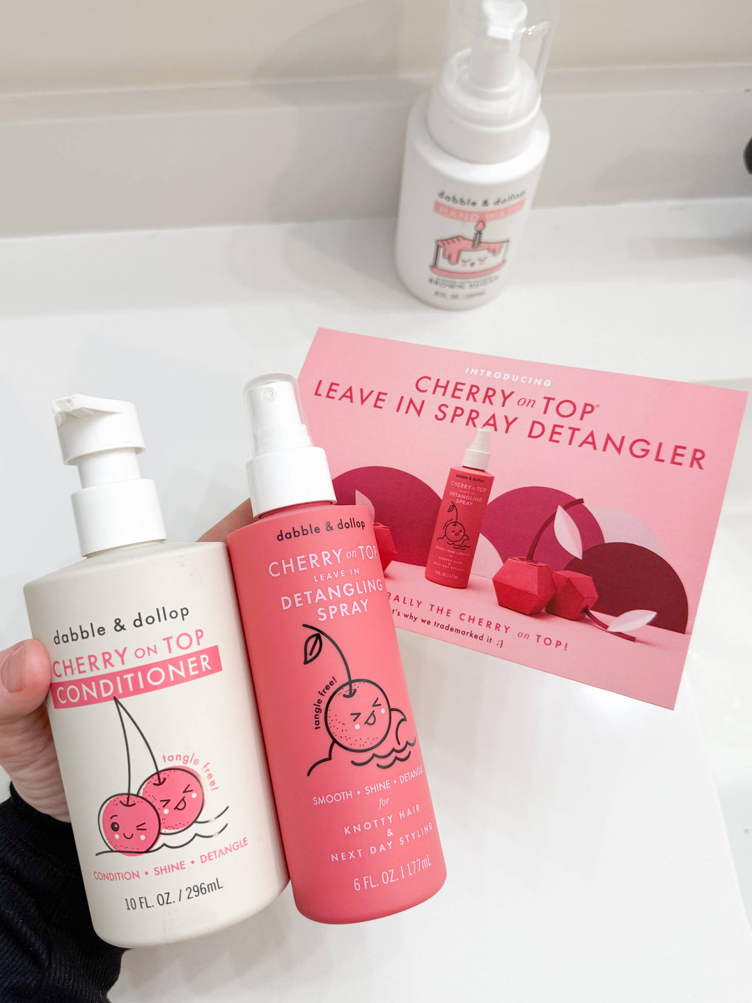 Dabble & Dollop® Baby Cherry on Top® Hair Detangling & Conditioning Spray