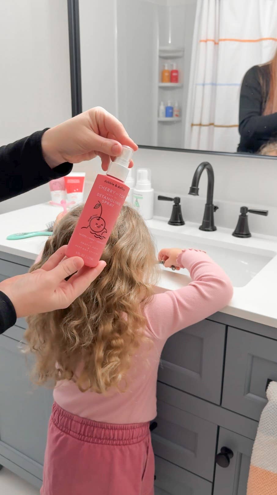 Dabble & Dollop® Baby Cherry on Top® Hair Detangling & Conditioning Spray