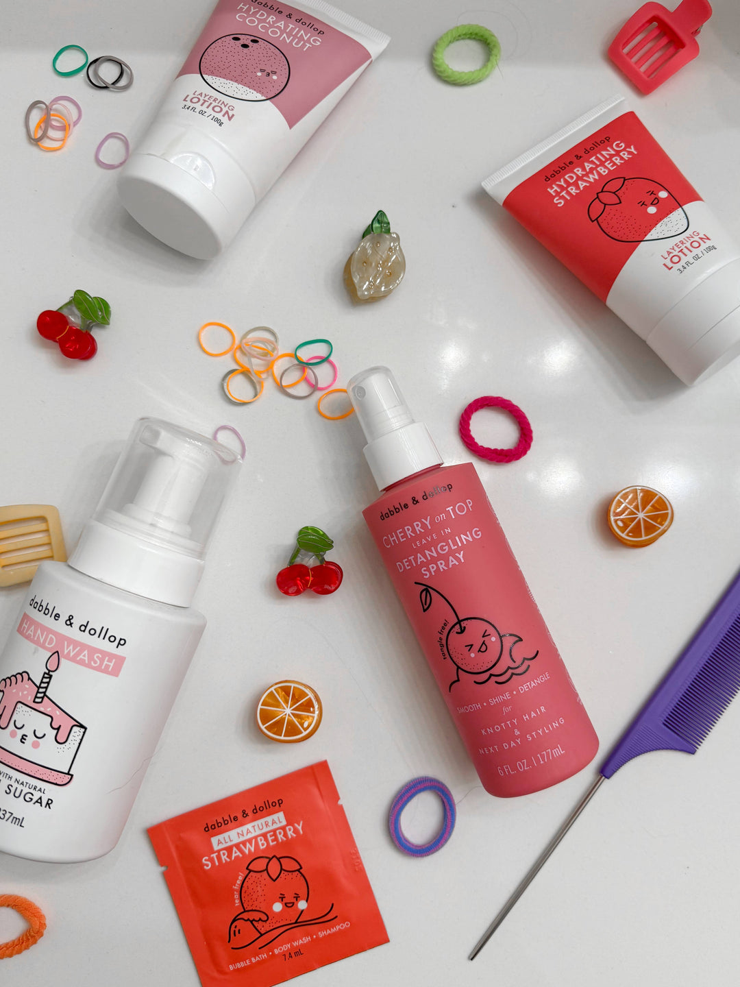 Dabble & Dollop® Baby Cherry on Top® Hair Detangling & Conditioning Spray