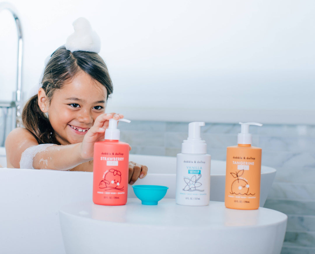 Dabble & Dollop® Baby Tear-Free Shampoo, Body Wash & Bubbles - Strawberry
