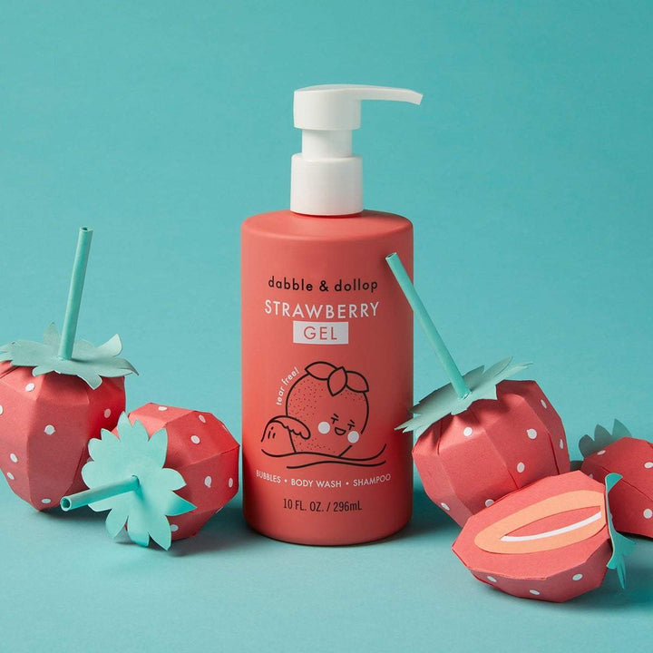 Dabble & Dollop® Baby Tear-Free Shampoo, Body Wash & Bubbles - Strawberry