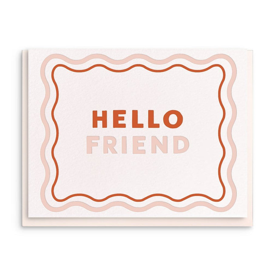 Dahlia Press Card Hello Friend Card