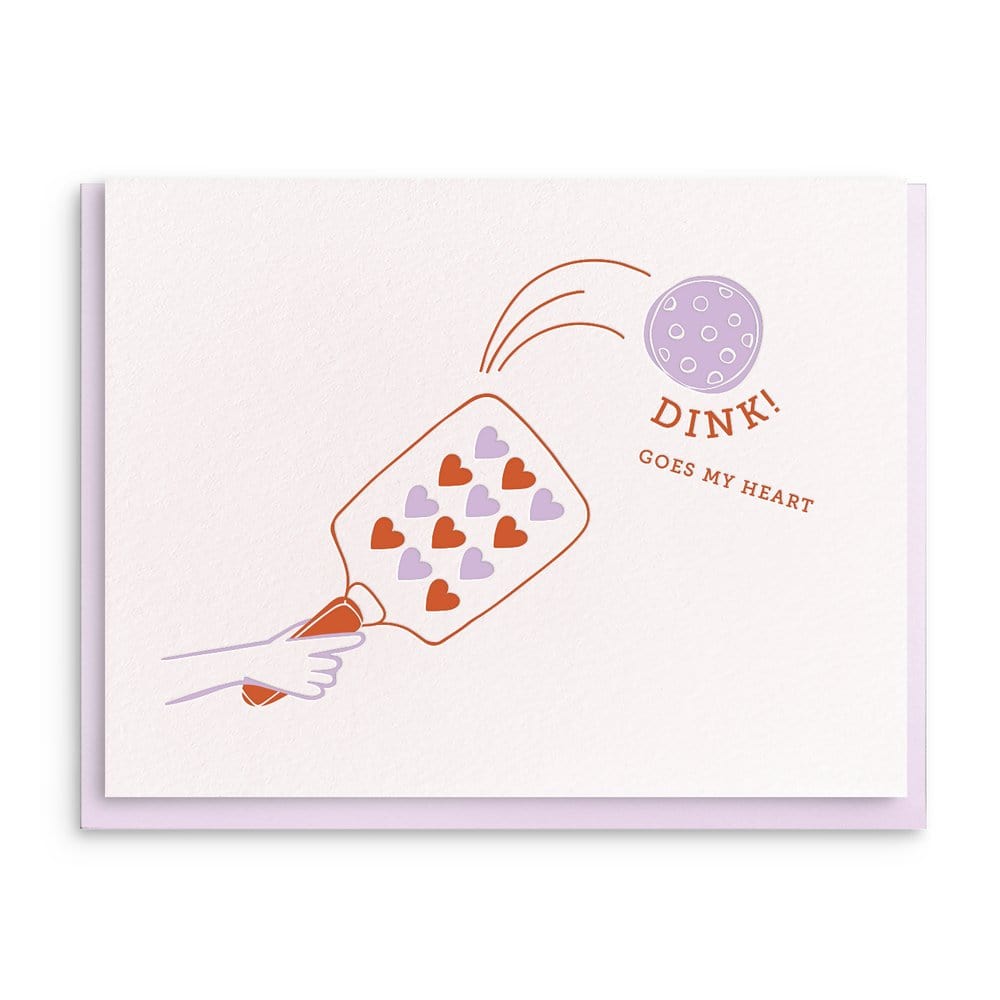 Dahlia Press Card Pickleball Heart Card