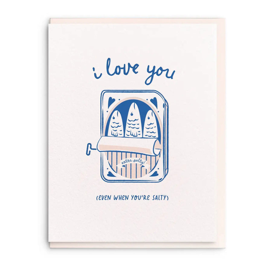 Dahlia Press Card Salty Love - Letterpress Greeting Card