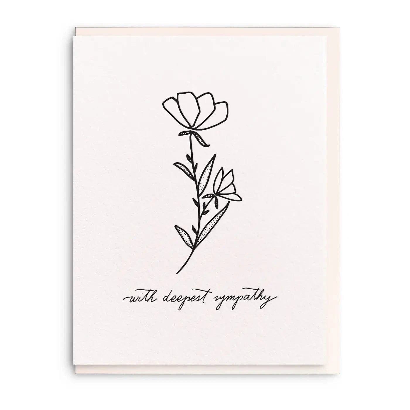 Dahlia Press Cards Deepest Sympathy Card