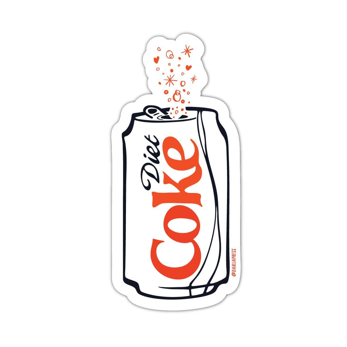 Dahlia Press Cards Diet Coke - Vinyl Die Cut Sticker