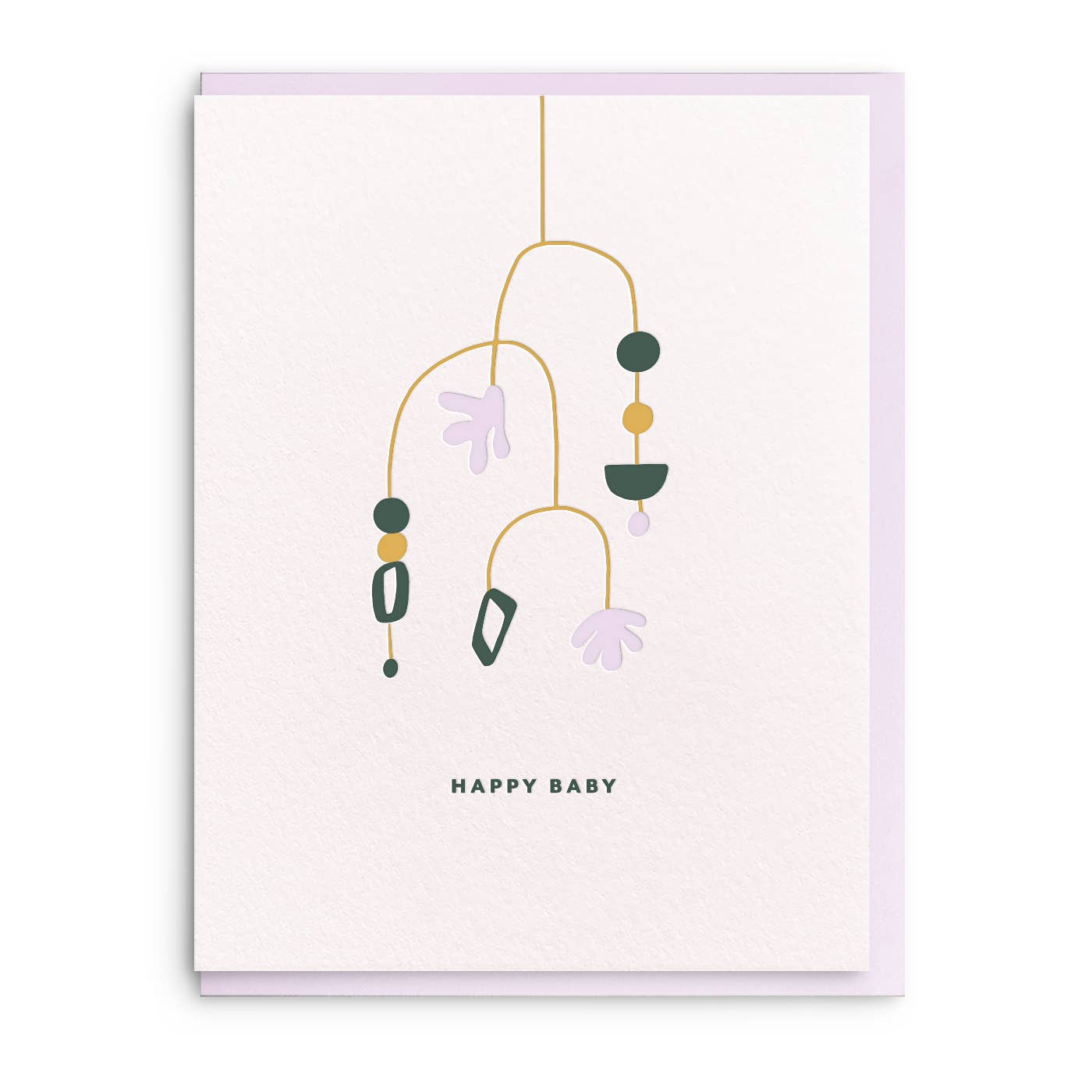 Dahlia Press Cards Happy Baby - Letterpress Baby Greeting Card