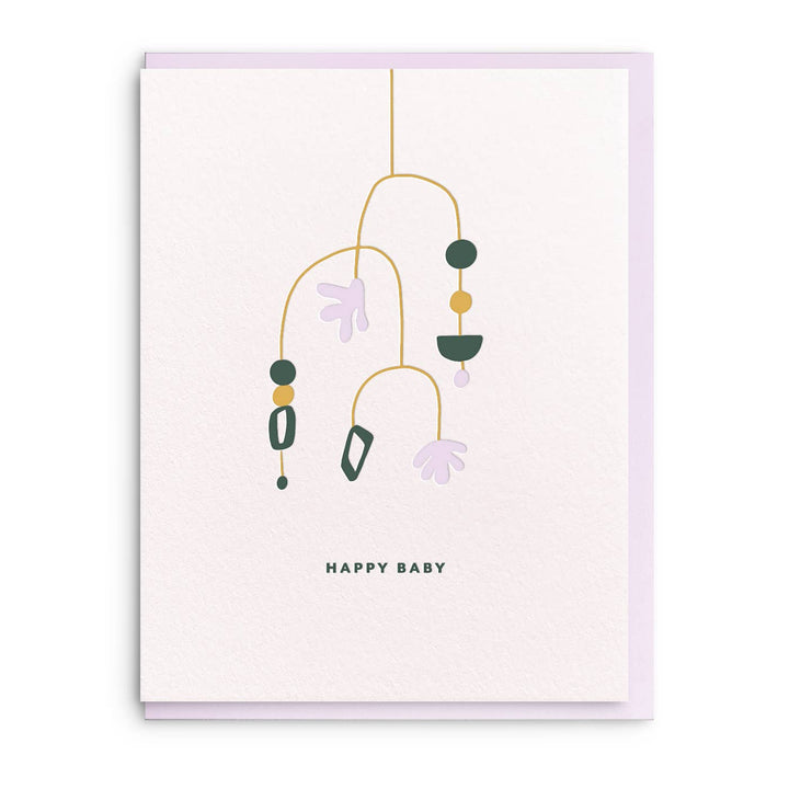 Dahlia Press Cards Happy Baby - Letterpress Baby Greeting Card