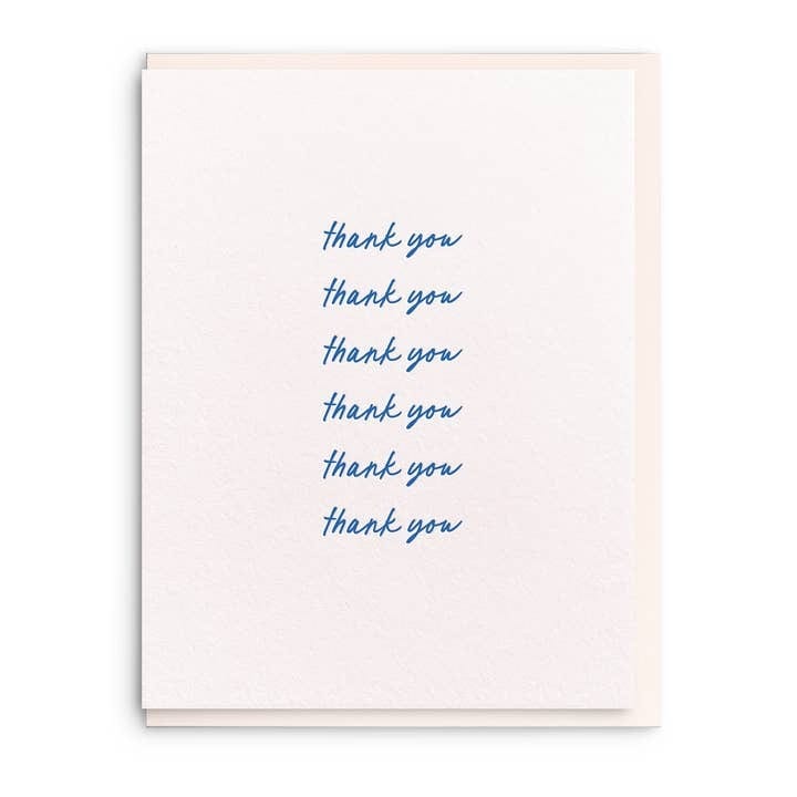 Dahlia Press Cards Thank You Script Card