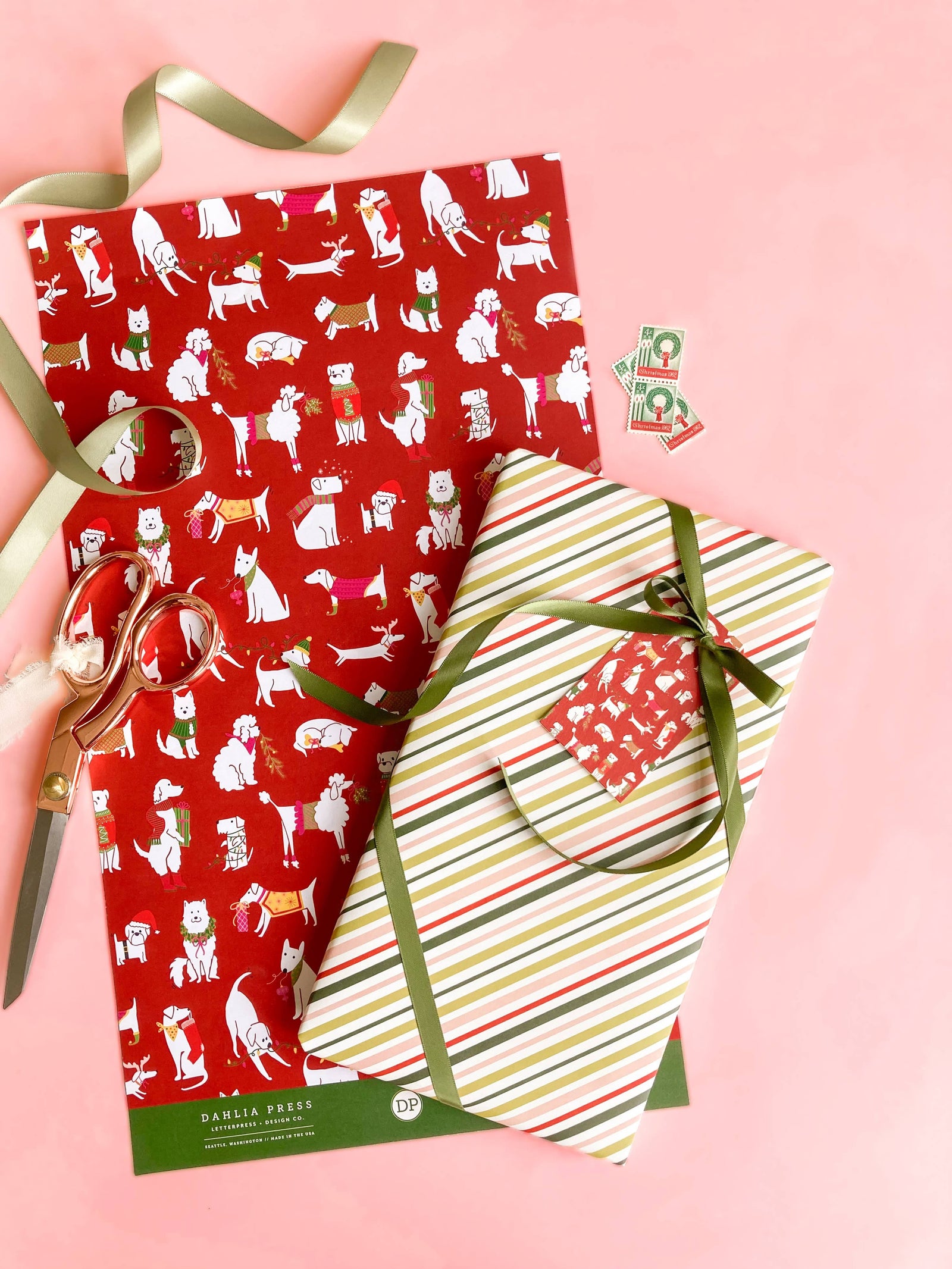 Dahlia Press Holiday Dogs - Holiday Gift Tag