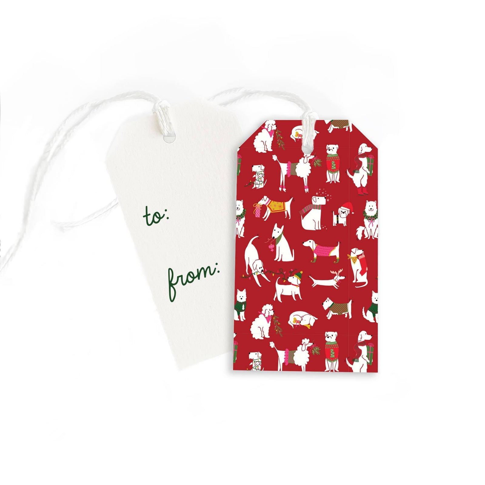 Dahlia Press Holiday Dogs - Holiday Gift Tag