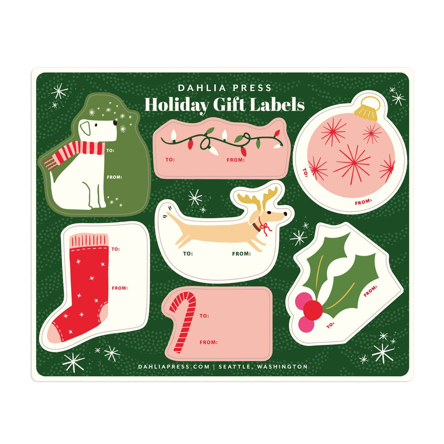 Dahlia Press Holiday Holiday Gift Labels 2, Sticker Tag Sheets