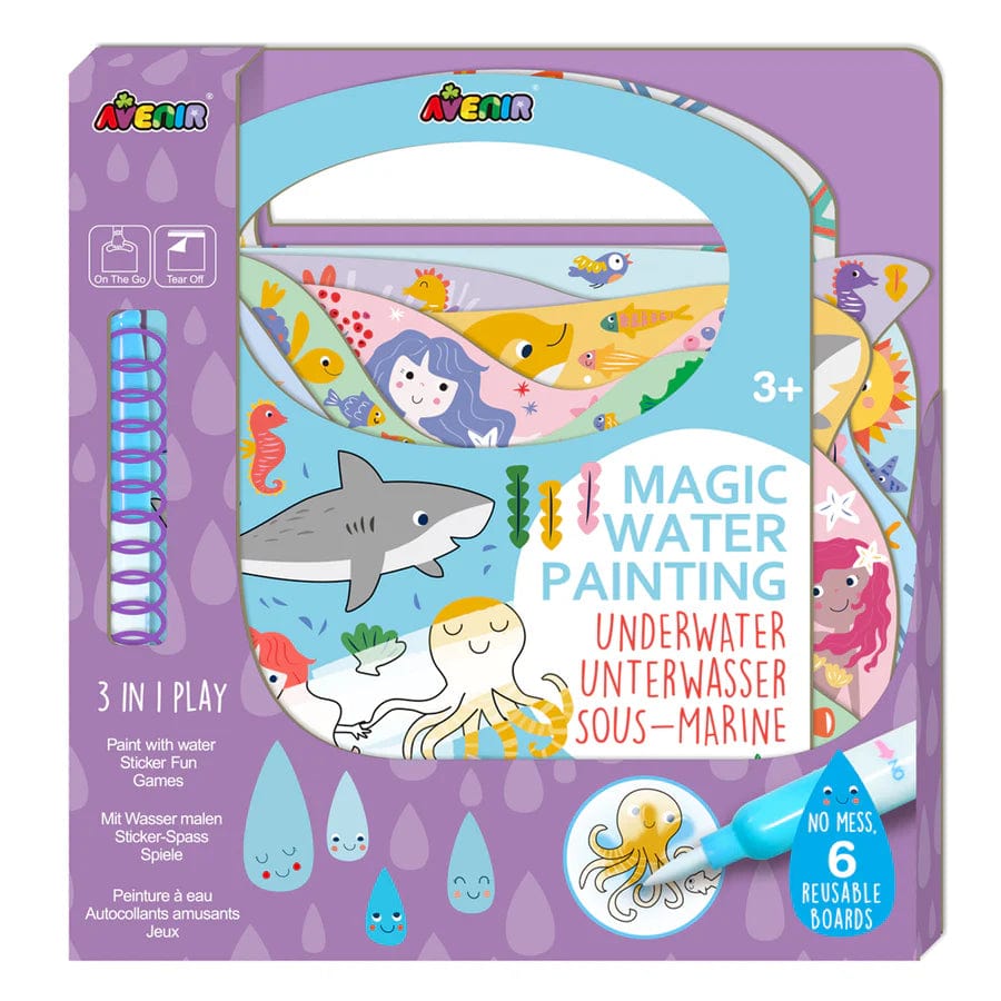 DAM Kid's Books Avenir - Magic Water Painting Book - Under Water