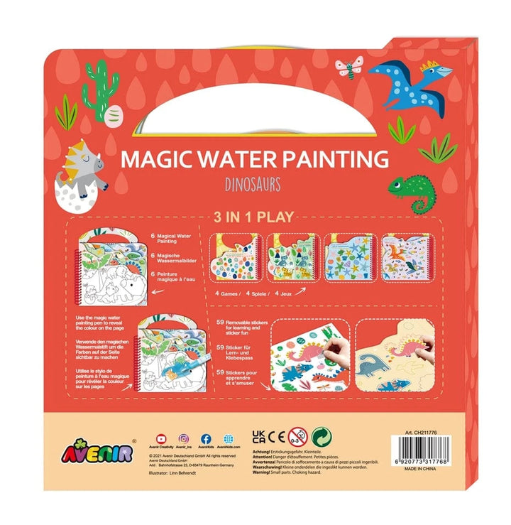 DAM Kid's Books Magic Water Painting Book - Dinosaurs | Avenir