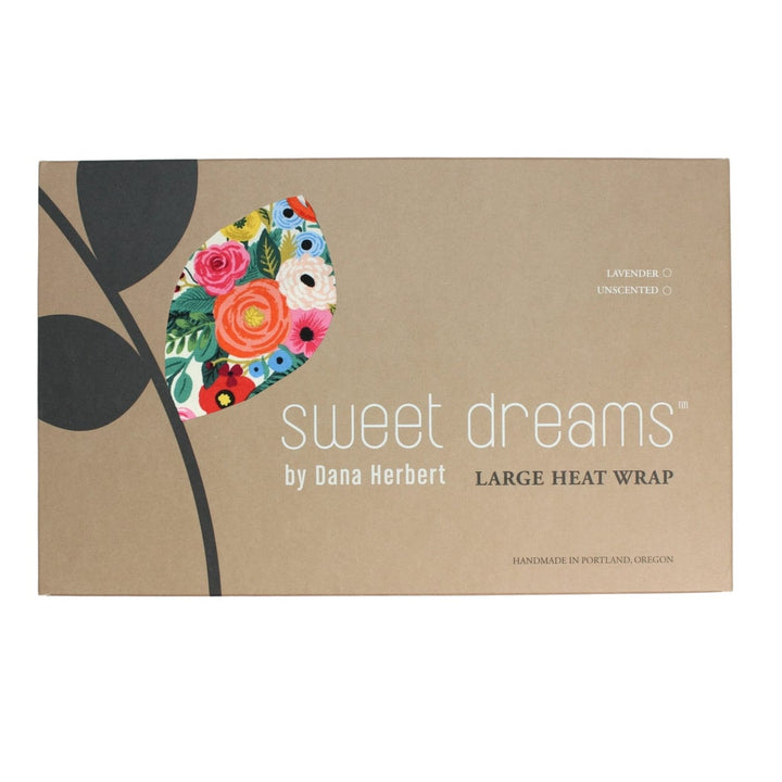 Dana Herbert Accessories Heat Wrap Large Heat Wrap - Cream + Pink Floral, Unscented