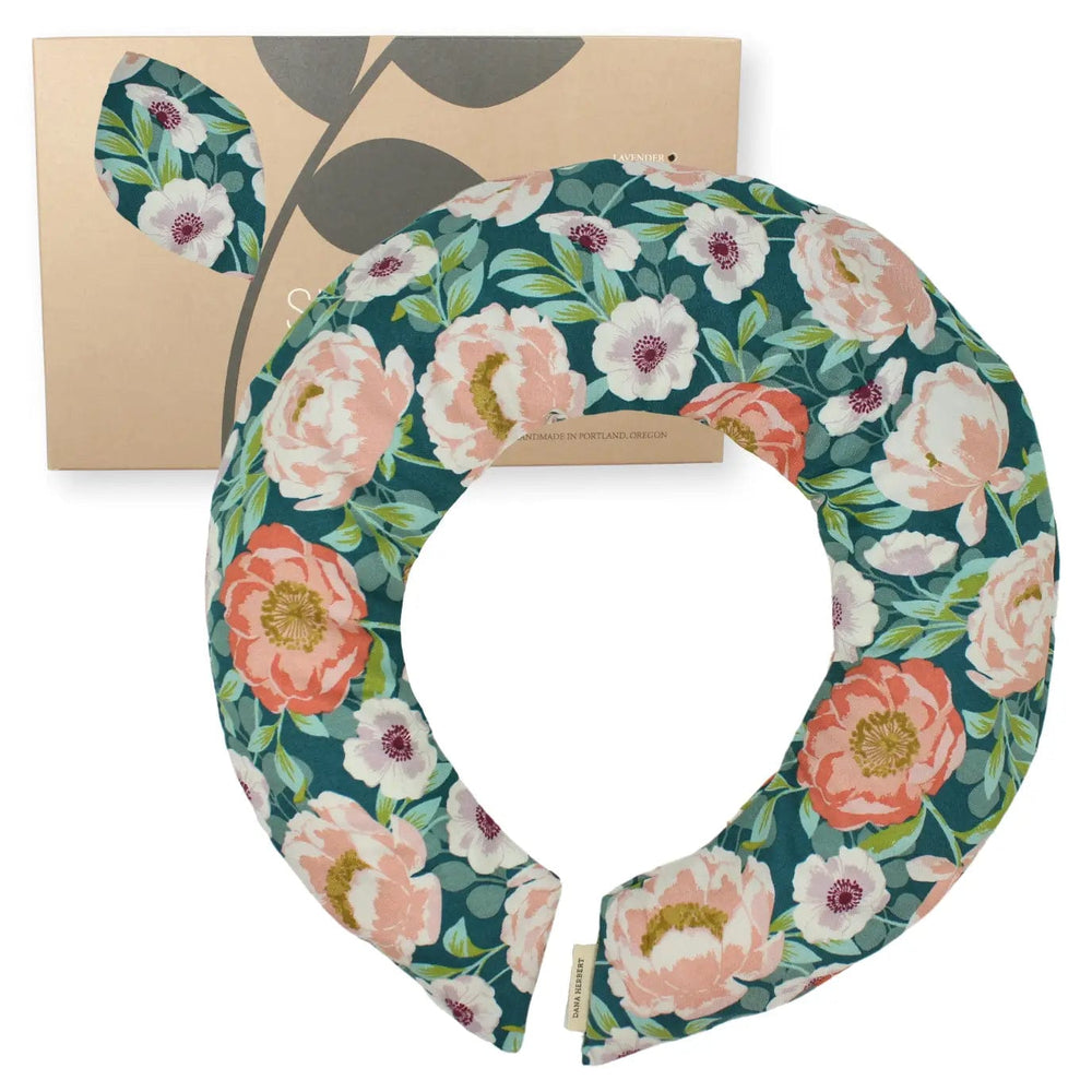 Dana Herbert Accessories Heat Wrap Teal Floral Neck Wrap