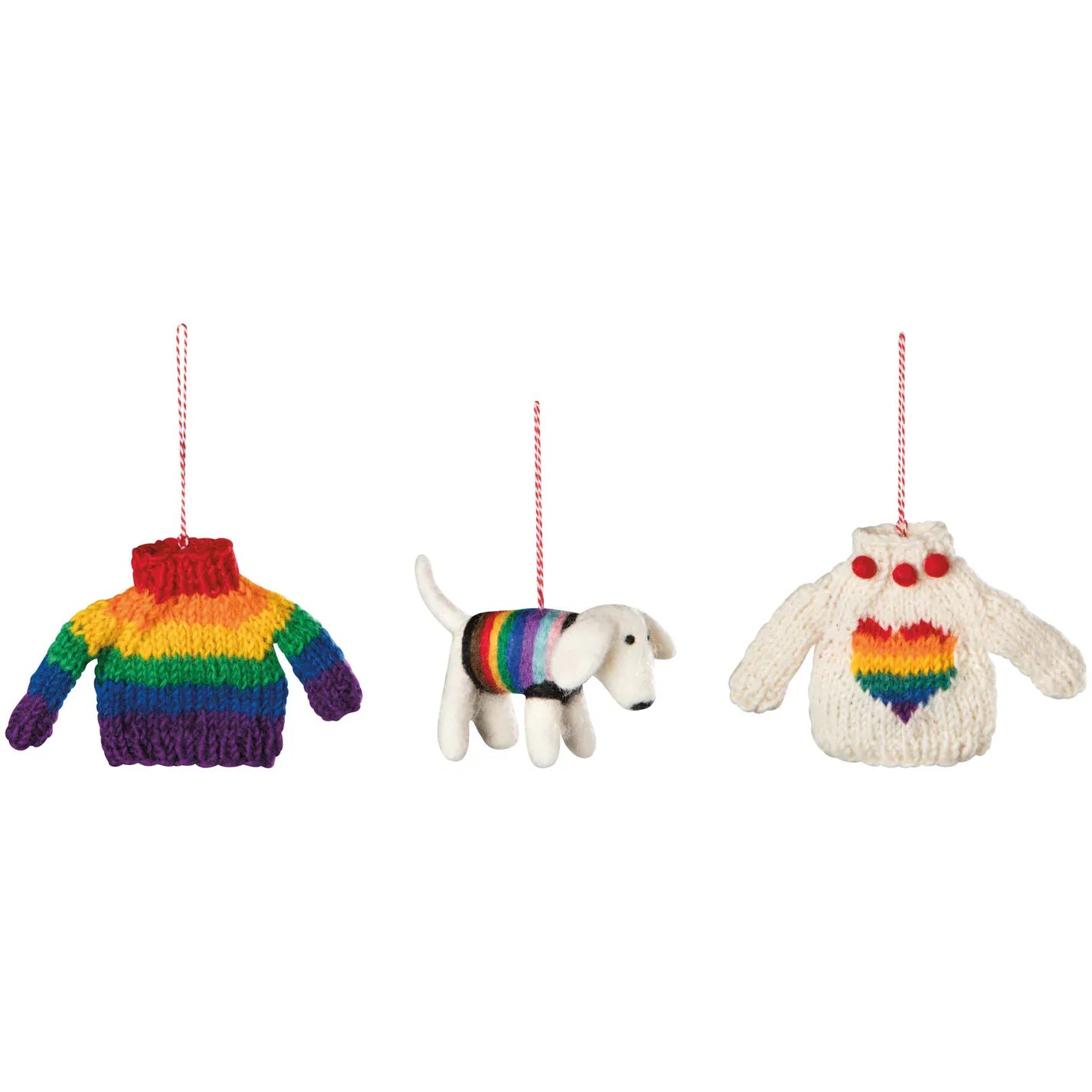 Danica Home Love is Love Felt Christmas Tree Ornaments