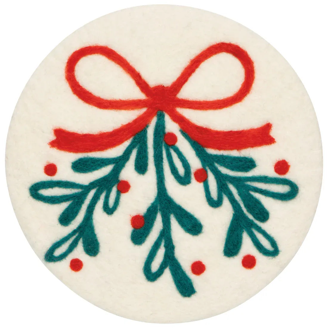 Danica Home Mistletoe Christmas Felted Wool Trivet
