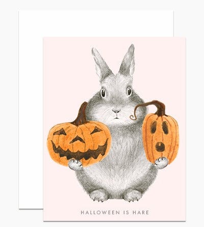 Dear Hancock Card Halloween is Hare