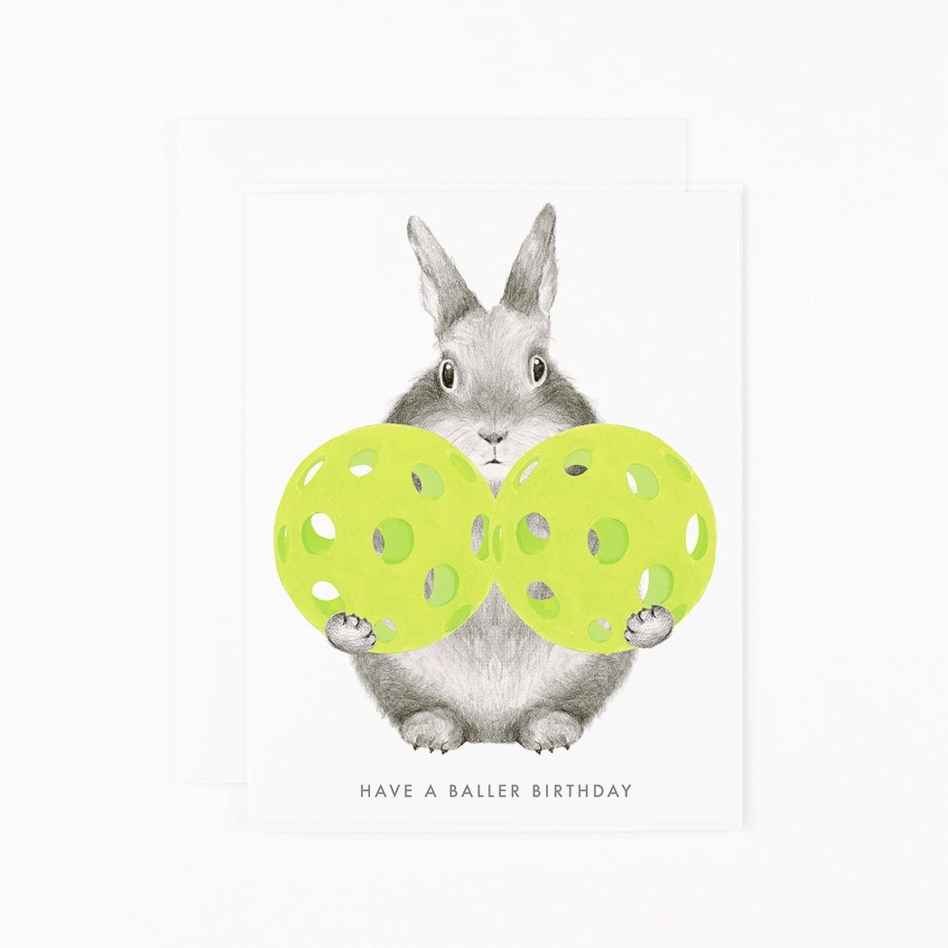 Dear Hancock Card Pickleball Bunny Card