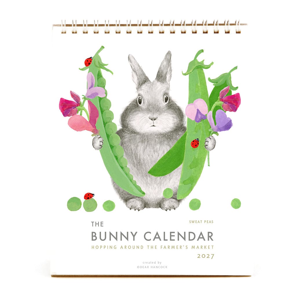 Dear Hancock Paper 2027 The Bunny Calendar - Hopping Around the Farmer’s Market
