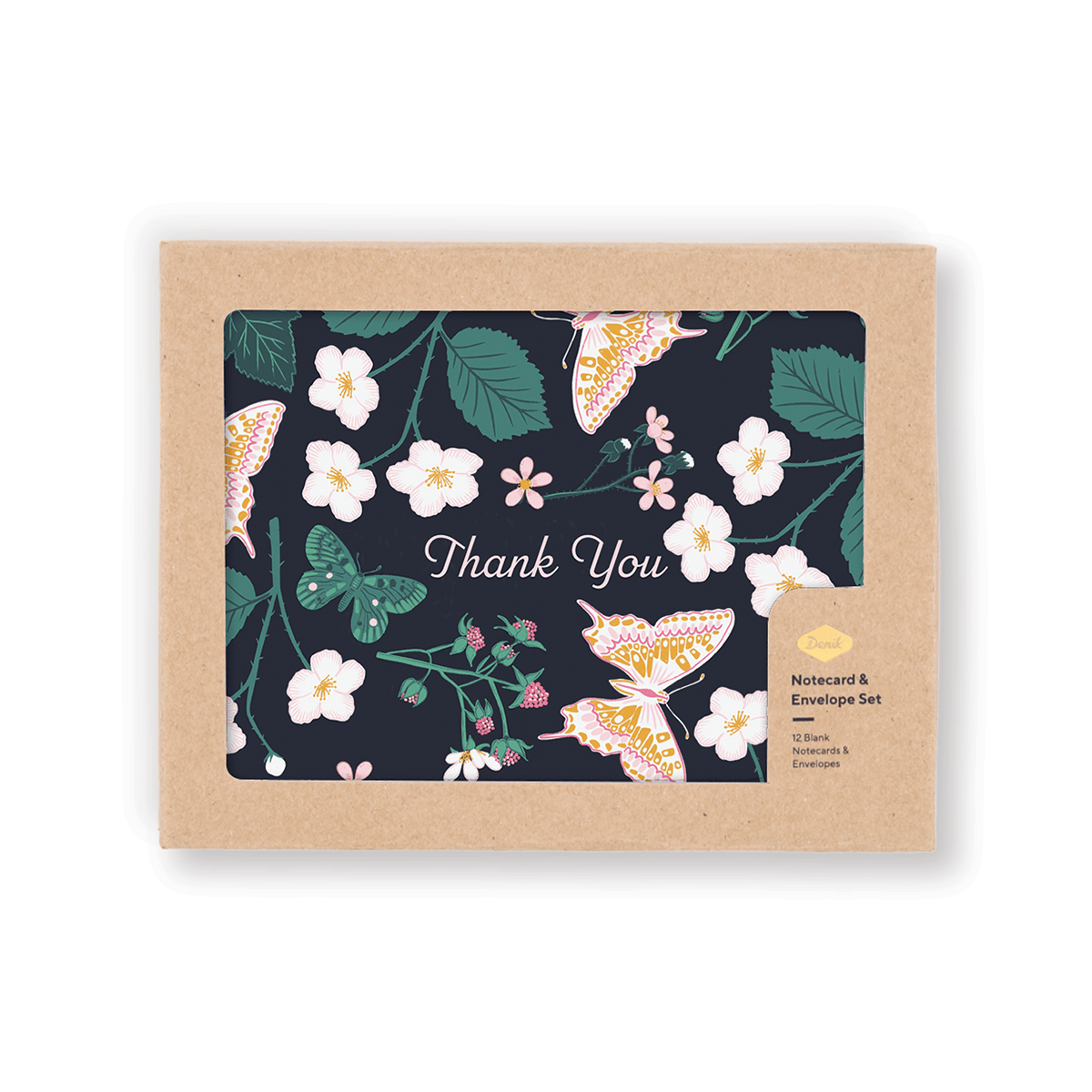 Denik Cards Raspberry Butterflies Notecards