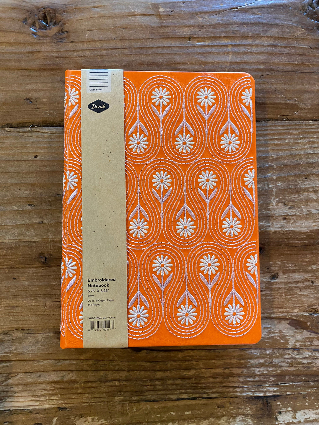 Denik Journal Daisy Chain Embroidered Hardcover Journal