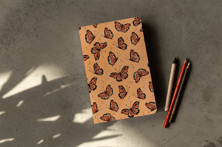 Denik Notebook Flying Monarch Layflat Journal Notebook