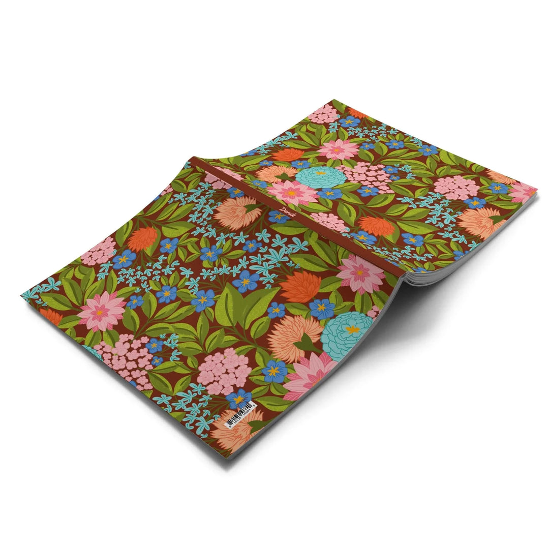 Denik Notebook Lush Blooms Medium Layflat Notebook