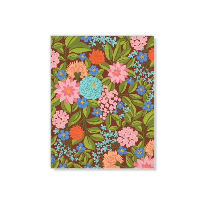 Denik Notebook Lush Blooms Medium Layflat Notebook