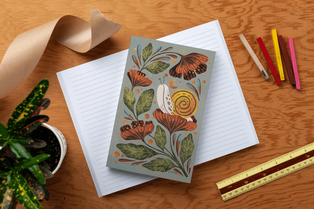 Denik Notebook Moonlight Snail Classic Layflat Journal Notebook