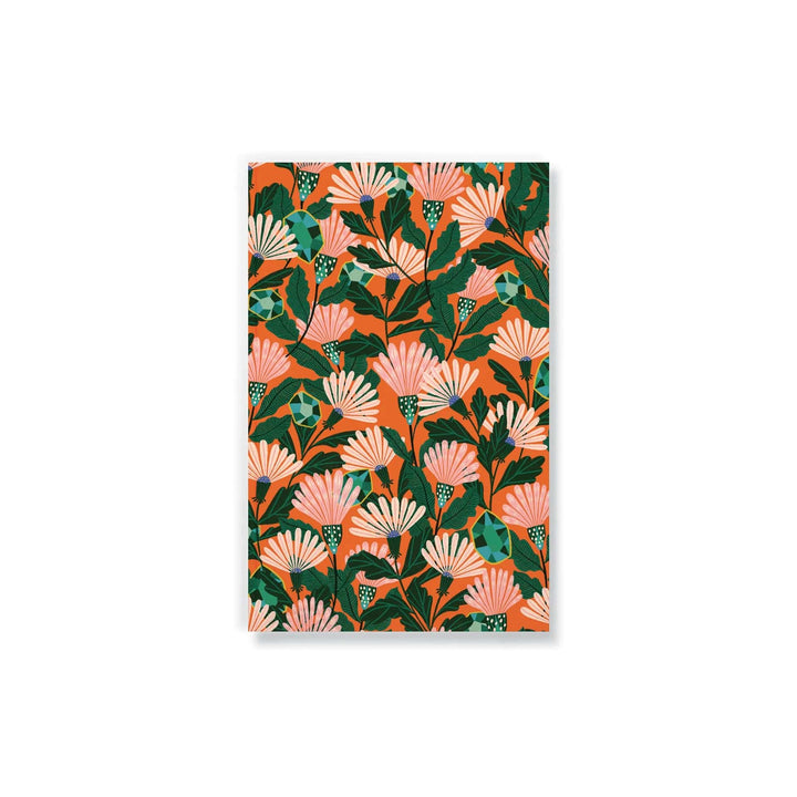 Denik Notebook Orange Floral Classic Layflat Notebook