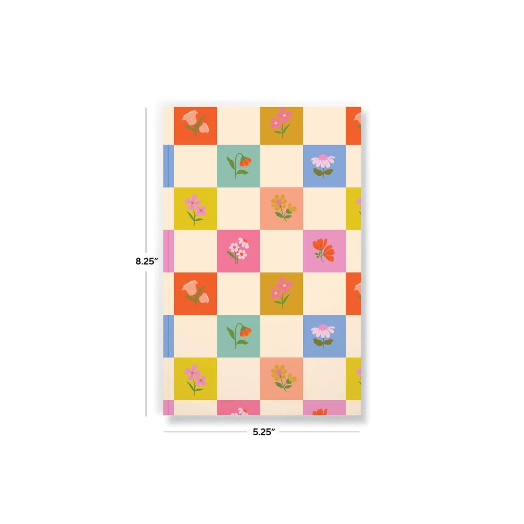 Denik Notebook Petals and Checkers Classic Layflat Notebook