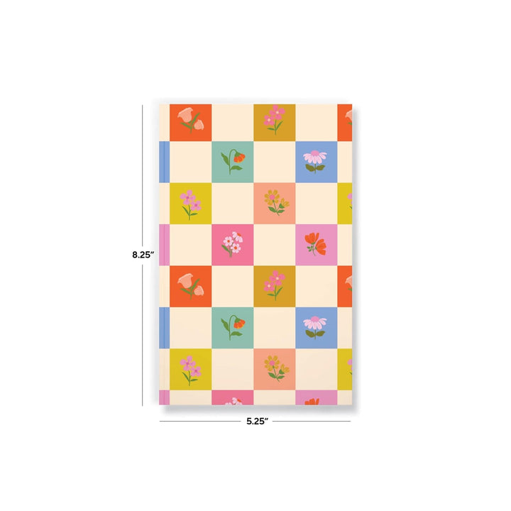 Denik Notebook Petals and Checkers Classic Layflat Notebook