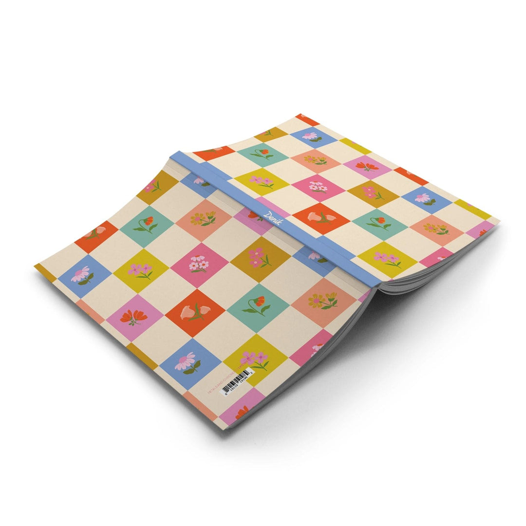 Denik Notebook Petals and Checkers Classic Layflat Notebook