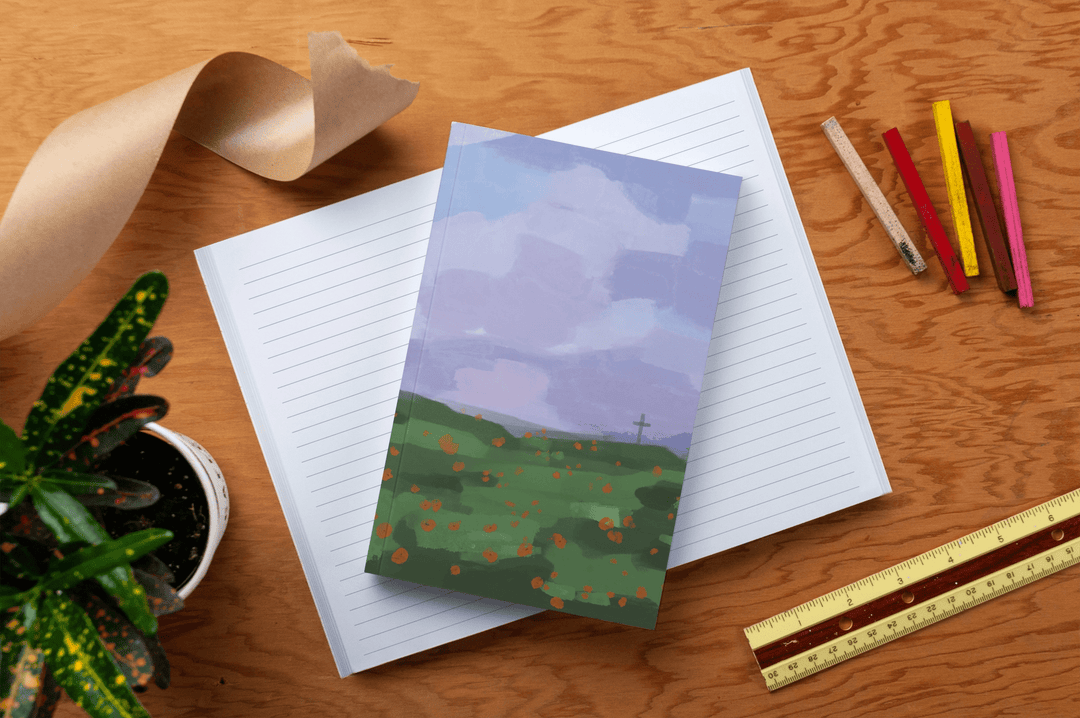 Denik Notebook Poppy Field Layflat Journal Notebook