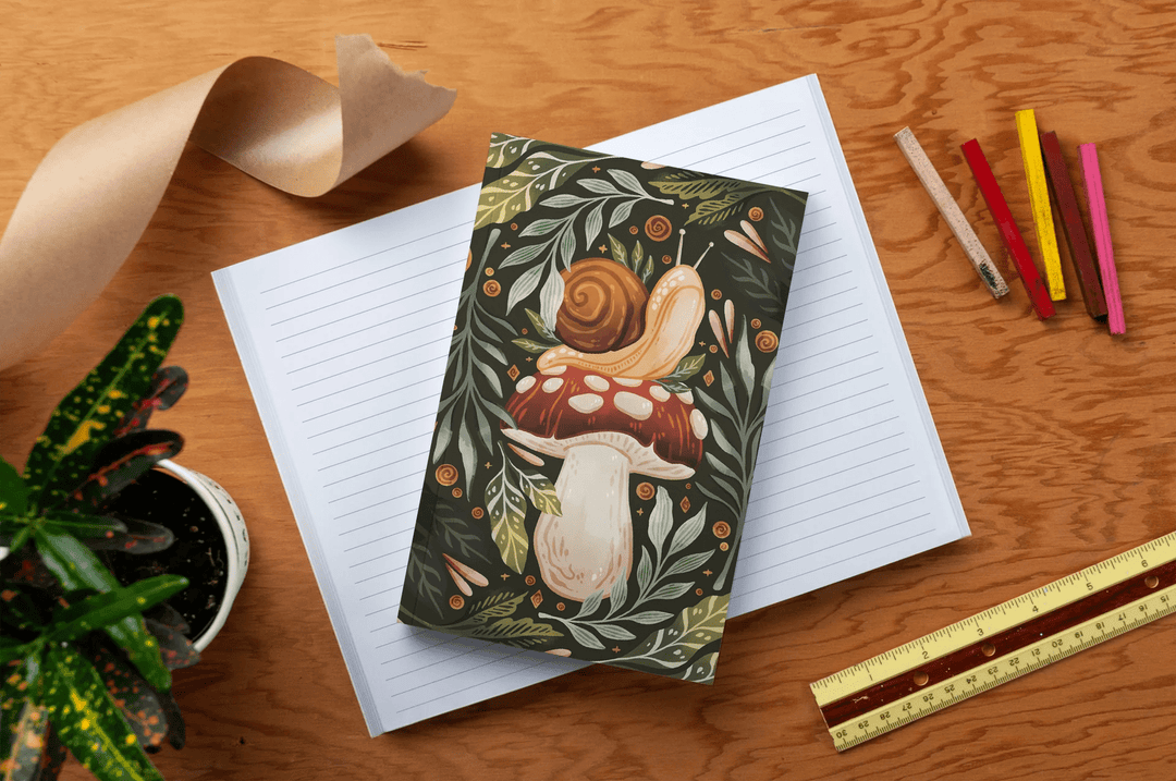 Denik Notebook Snail & Mushroom Classic Layflat Notebook