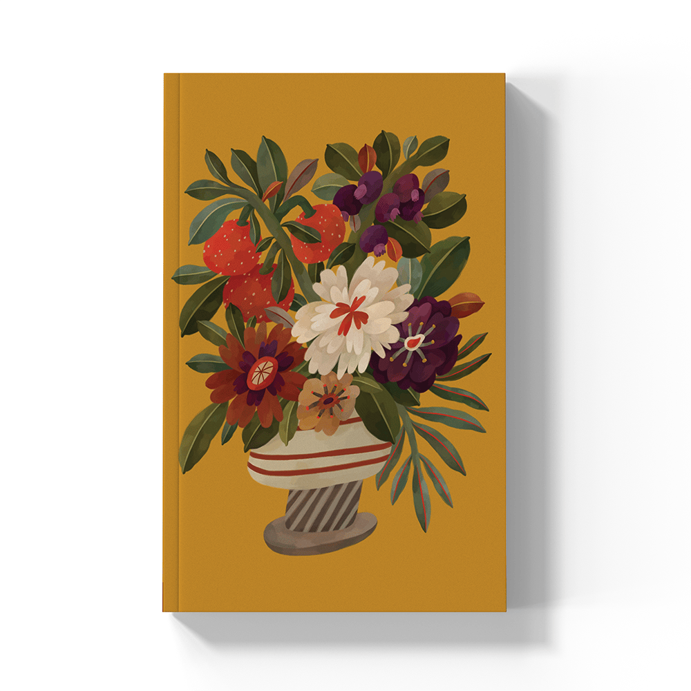 Denik paper Autumnal Vase Soft Touch Layflat Notebook
