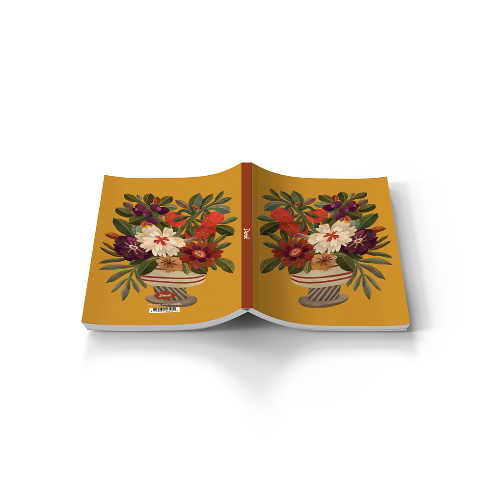 Denik paper Autumnal Vase Soft Touch Layflat Notebook
