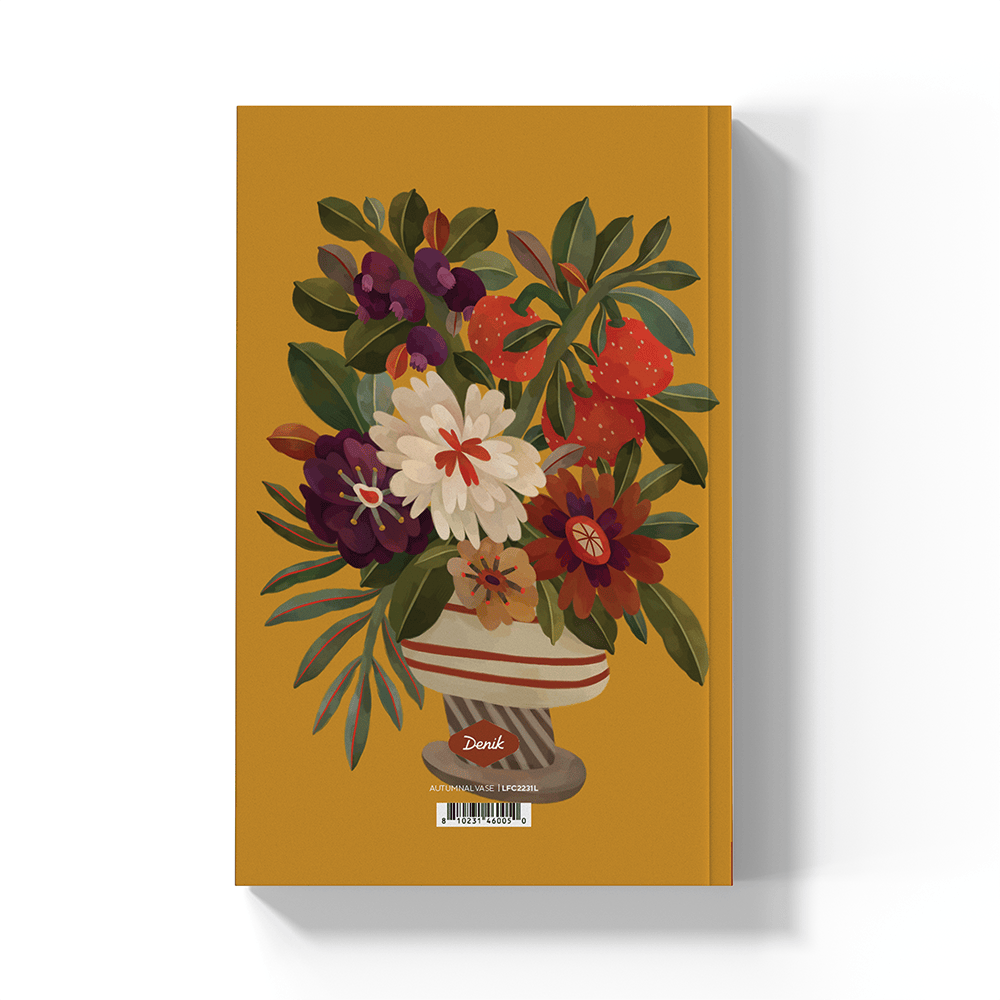 Denik paper Autumnal Vase Soft Touch Layflat Notebook