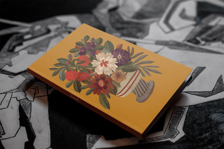 Denik paper Autumnal Vase Soft Touch Layflat Notebook