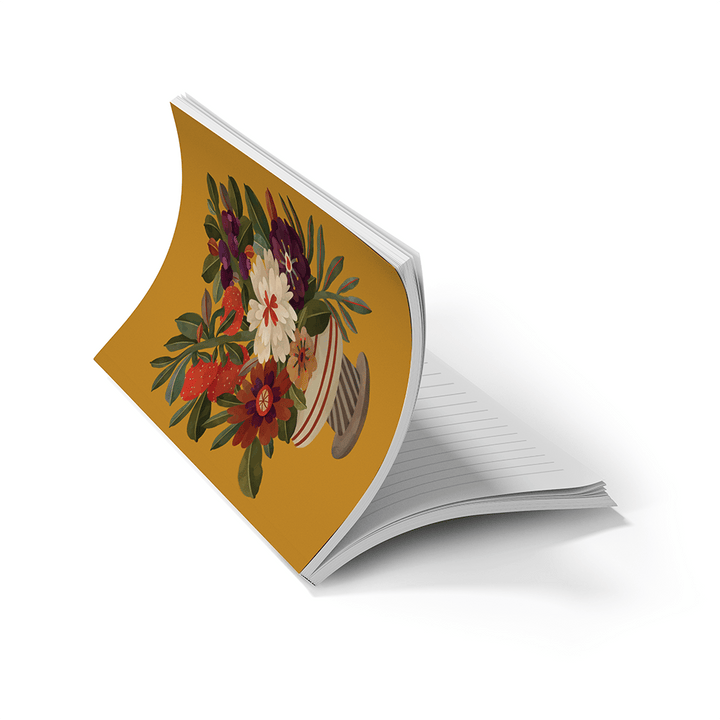 Denik paper Autumnal Vase Soft Touch Layflat Notebook