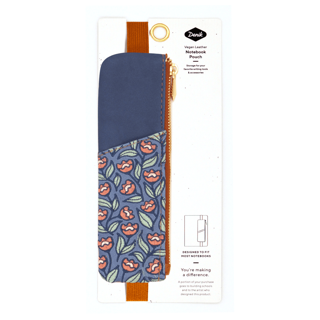 Denik paper Creeping Floral Embroidered Notebook Pouch