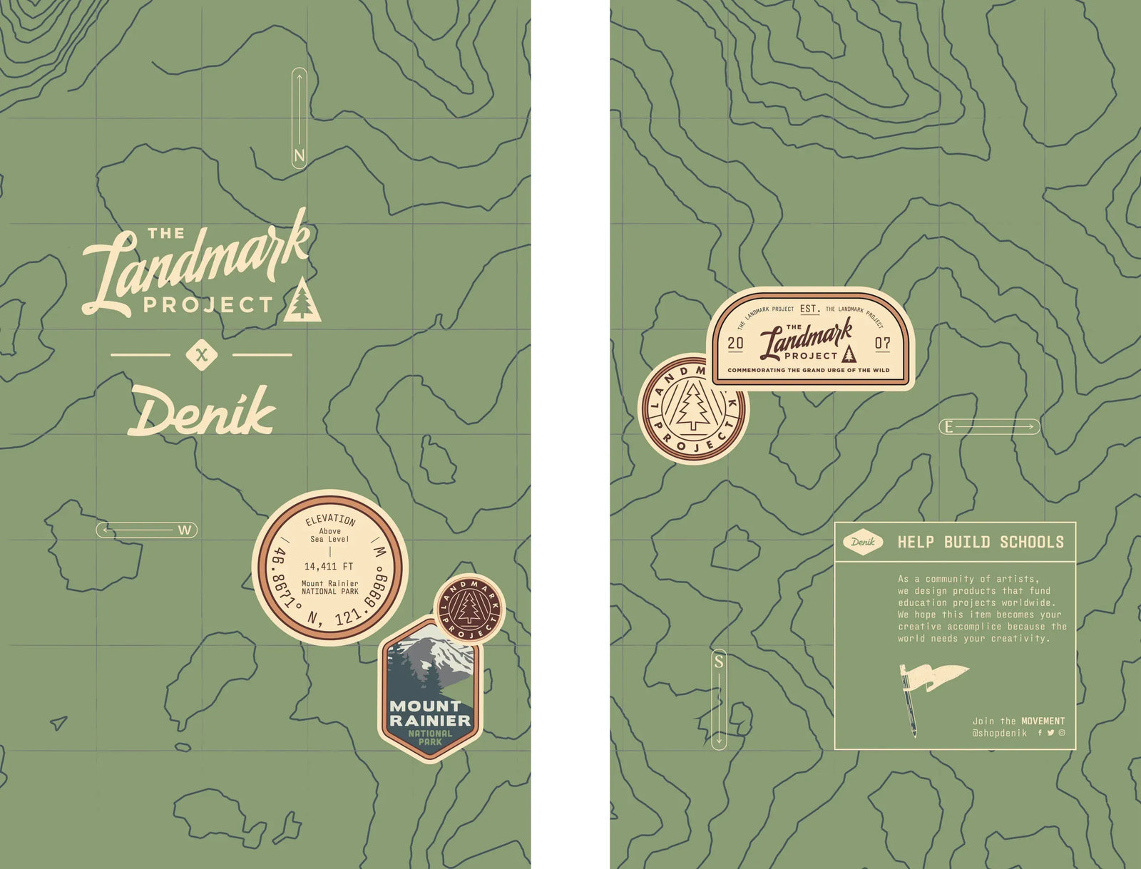 Denik Paper Mt. Rainier National Park Classic Layflat Notebook