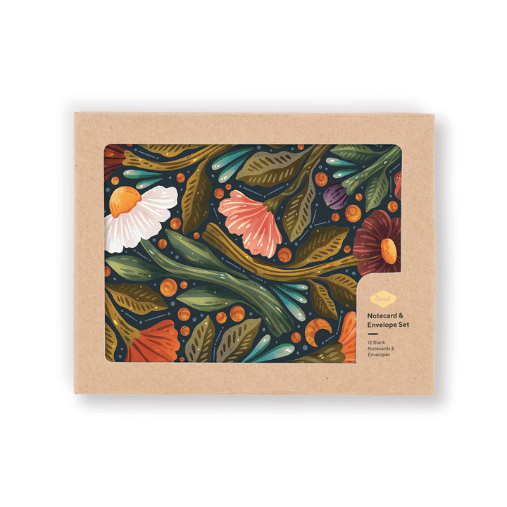 Denik paper Nightsky Floral Notecards