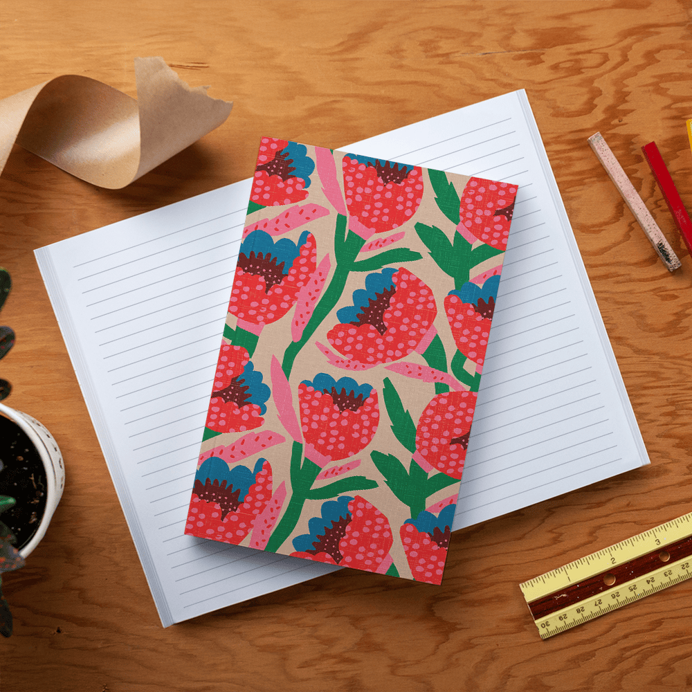 Denik paper Peony Soft Touch Classic Layflat Notebook
