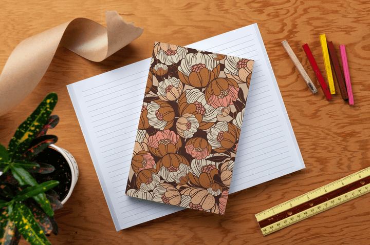 Denik paper Rustic Blossoms Soft Touch Classic Layflat Notebook