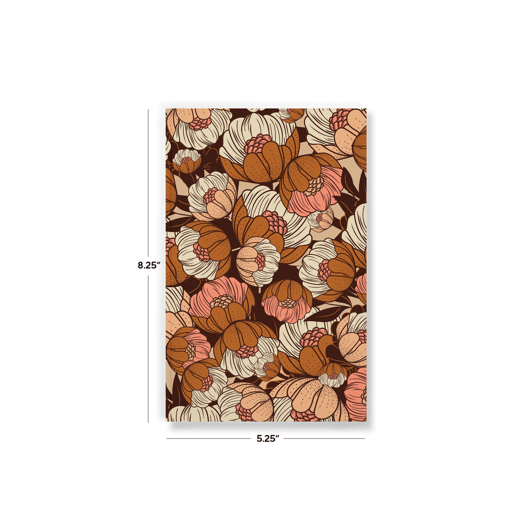 Denik paper Rustic Blossoms Soft Touch Classic Layflat Notebook