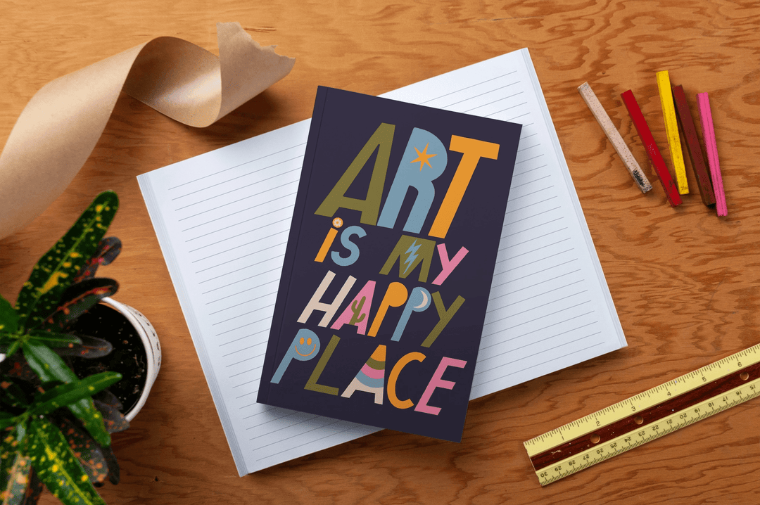 Denik Sketchbook Happy Place Classic Layflat Sketch Notebook