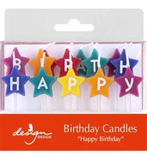 Design Design Birthday Candles Happy Birthday Stars Sculpted Candles
